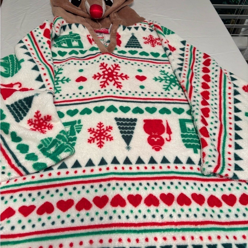 Festive Sweater -‎ Rudolph Poncho One Size